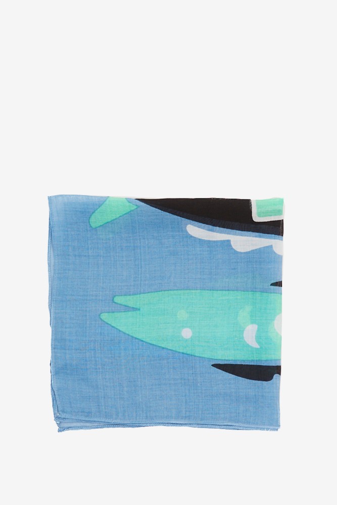 Abbacino Bandana Con Estampado De Peces En Azul