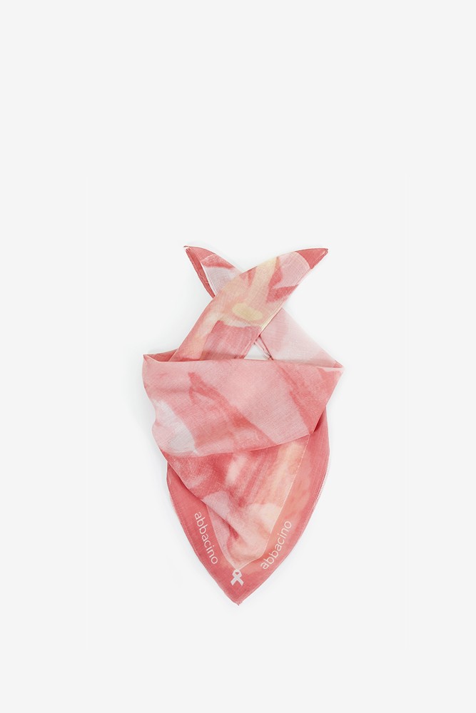 Abbacino Bandana De Seda Rosa A Favor De La AECC