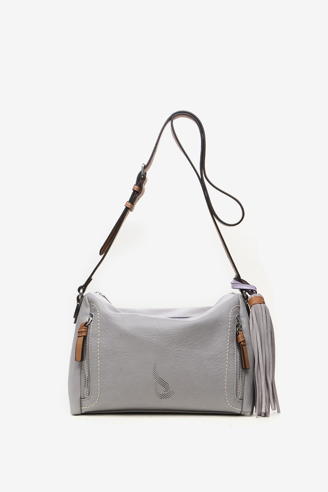 Abbacino Bandolera De Mujer Con Borla En Gris