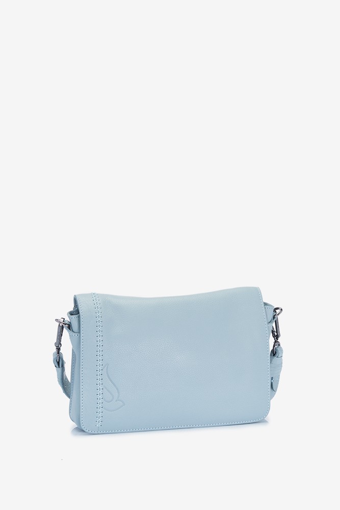 Abbacino Bandolera de mujer de piel en turquesa