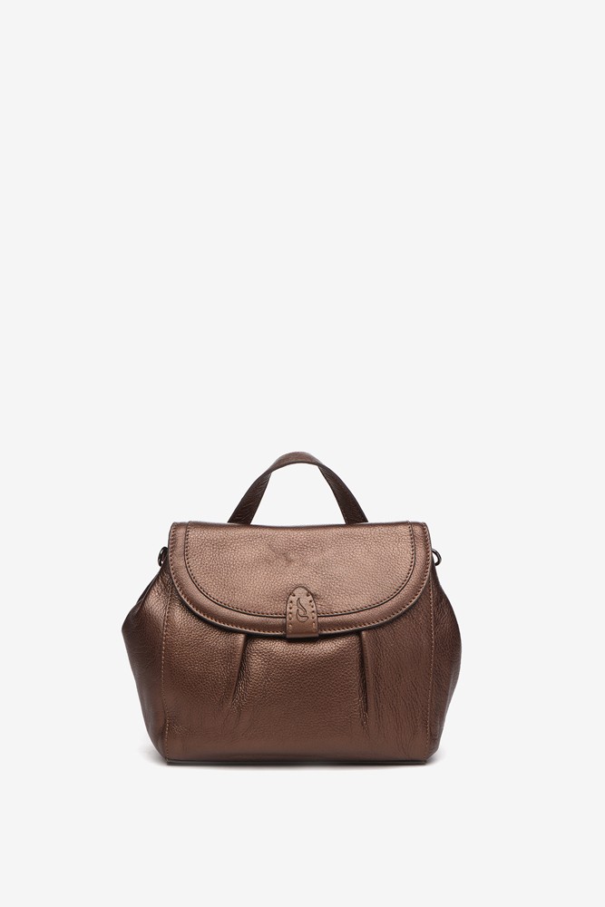 Abbacino Bandolera De Piel En Bronce