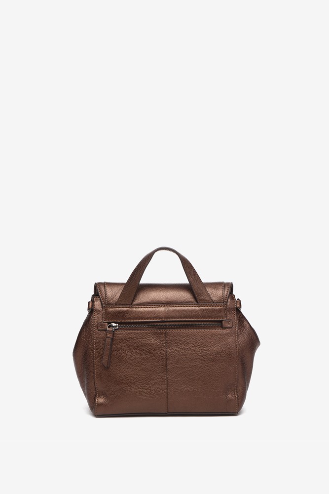 Abbacino Bandolera De Piel En Bronce