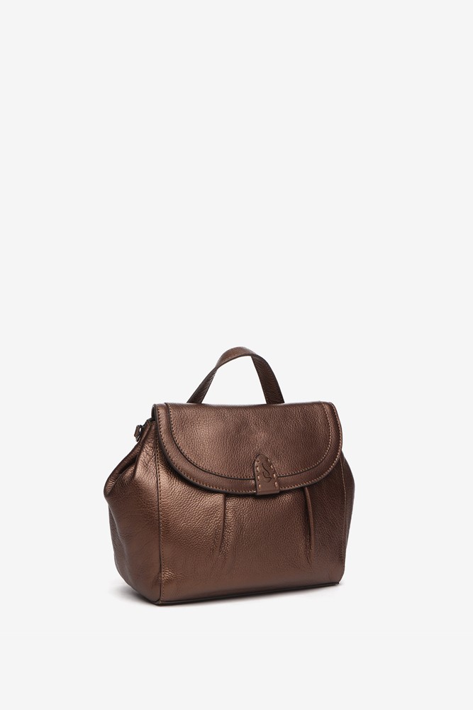 Abbacino Bandolera de piel en bronce