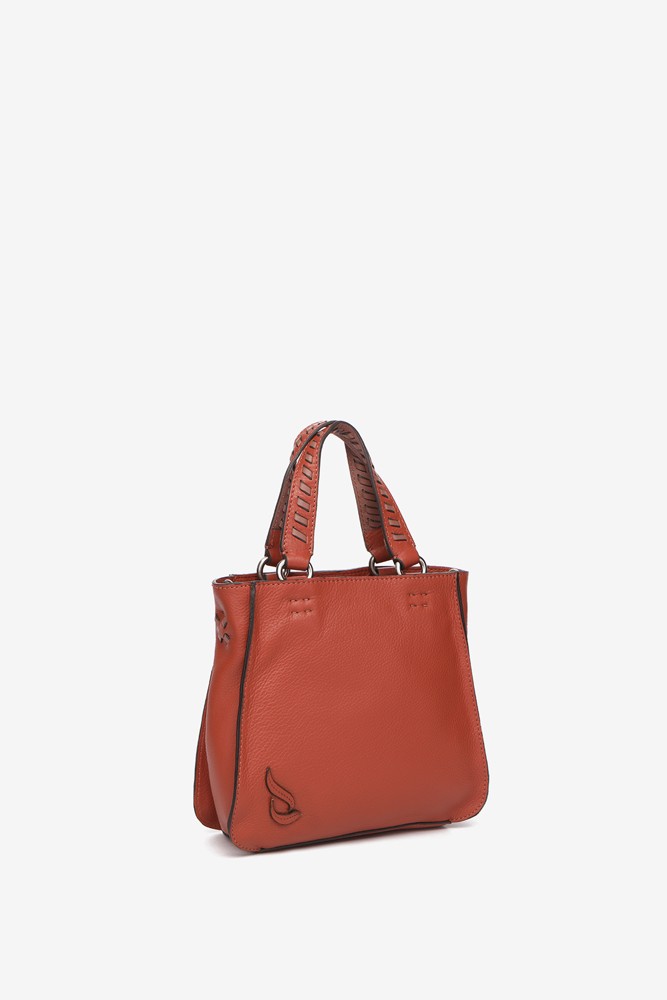 Abbacino Bandolera de piel en naranja