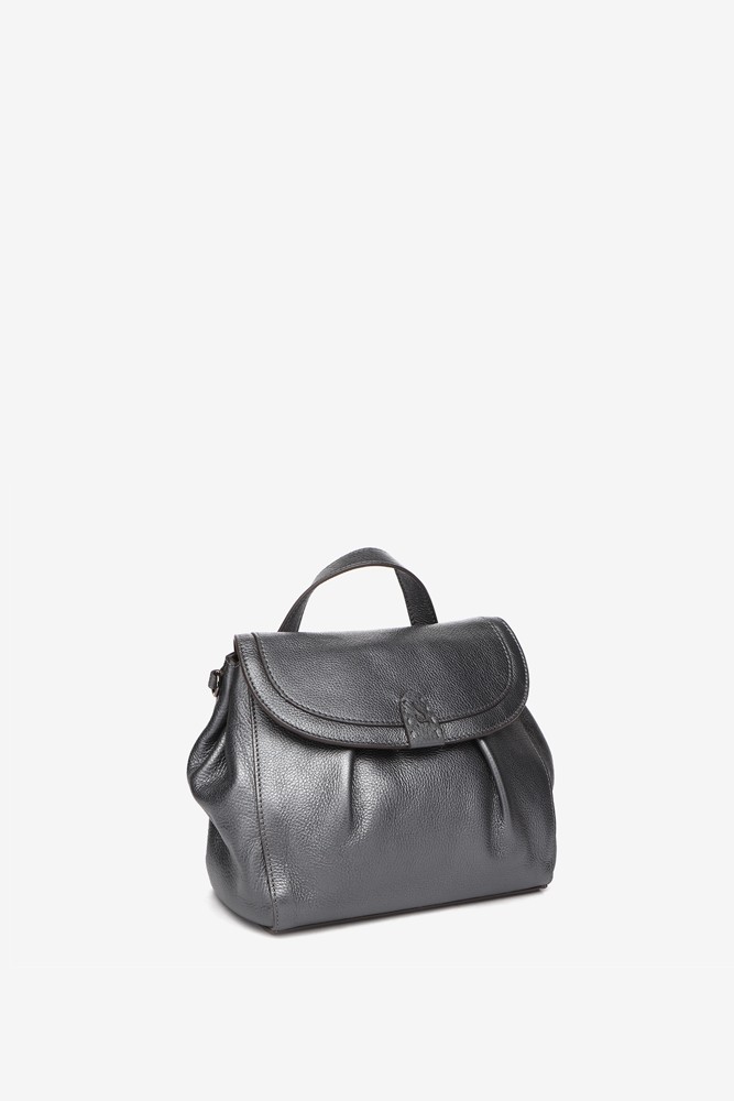 Abbacino Bandolera De Piel En Plateado