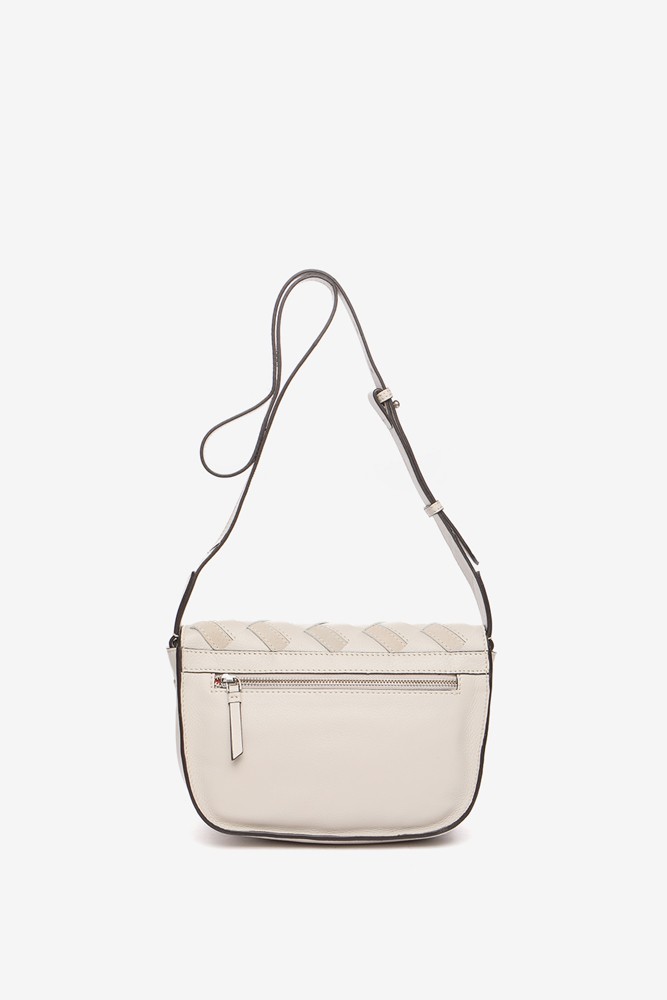 Abbacino Bandolera De Piel Trenzada En Beige