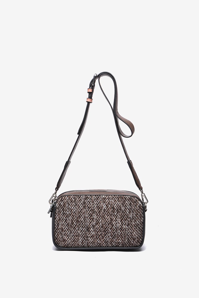 Abbacino Bandolera De Tweed En Marrón