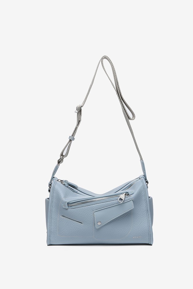 Abbacino Bandolera En Materiales Reciclados Azul