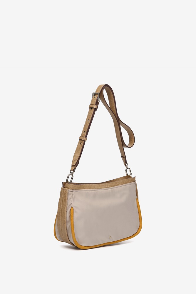 Abbacino Bandolera en materiales reciclados beige