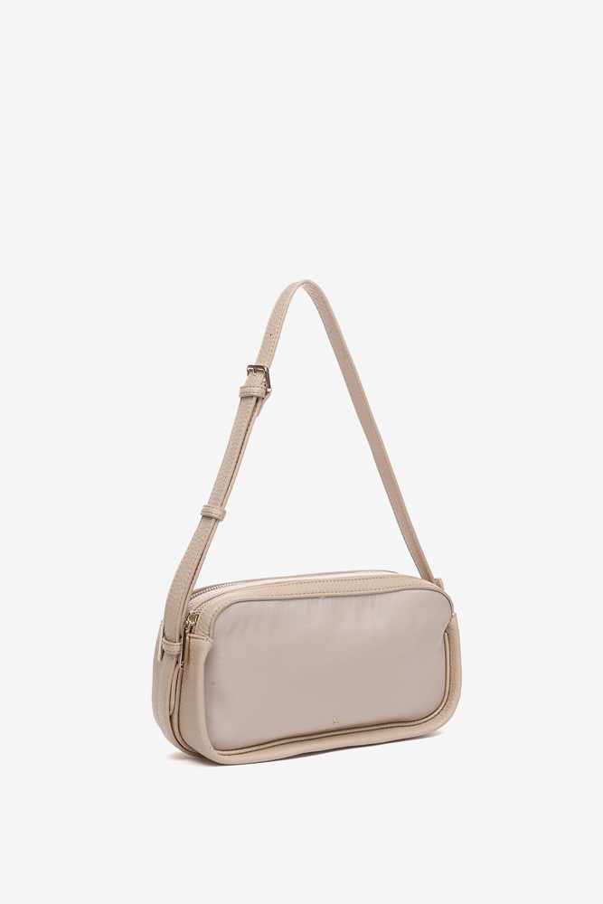 Abbacino Bandolera En Materiales Reciclados Beige