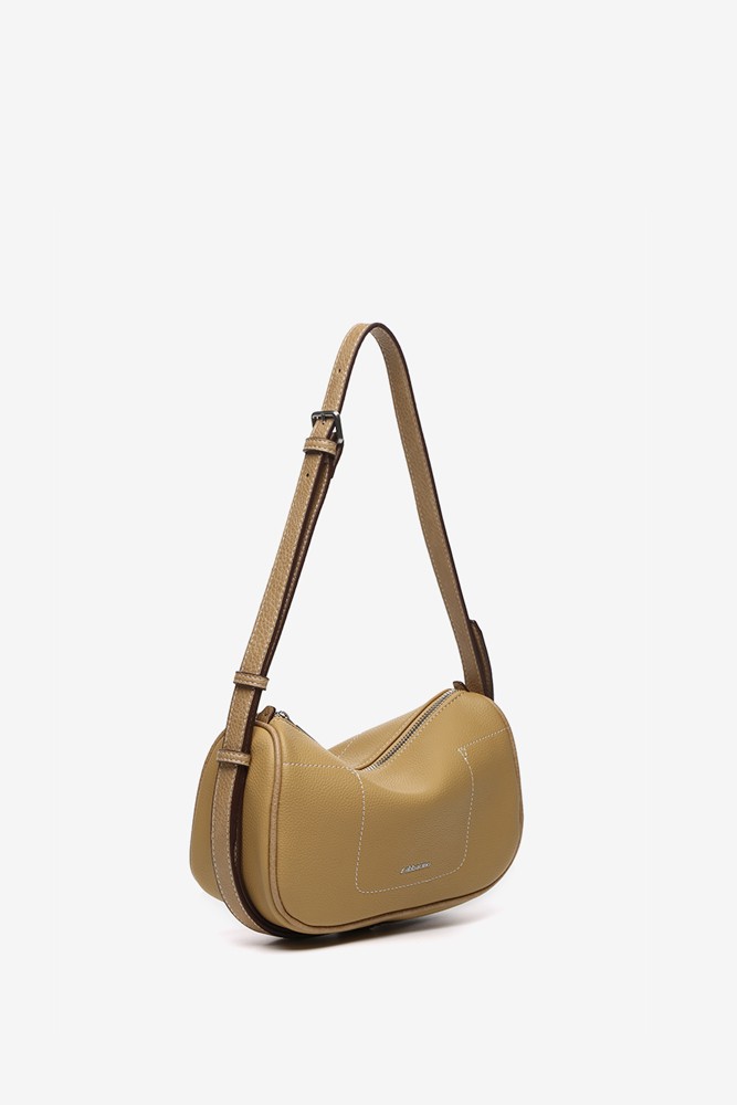 Abbacino Bandolera En Materiales Reciclados Camel