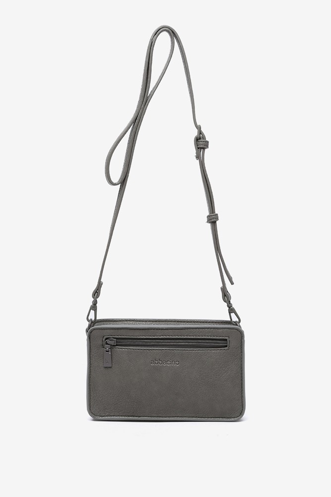 Abbacino Bandolera En Materiales Reciclados Gris