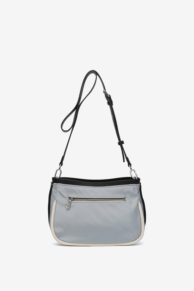 Abbacino Bandolera En Materiales Reciclados Gris