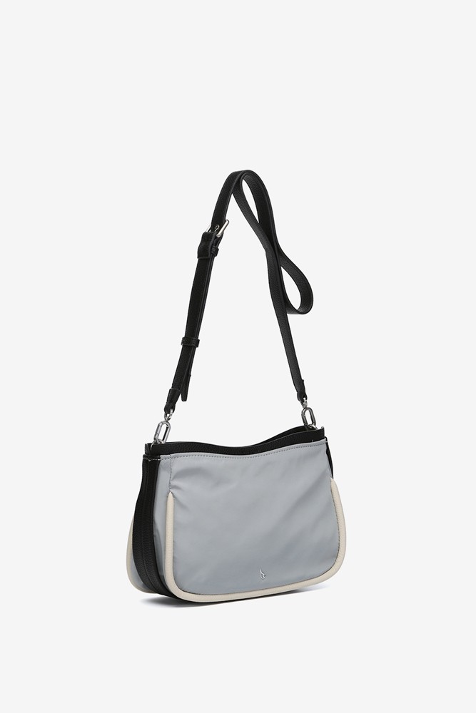 Abbacino Bandolera En Materiales Reciclados Gris