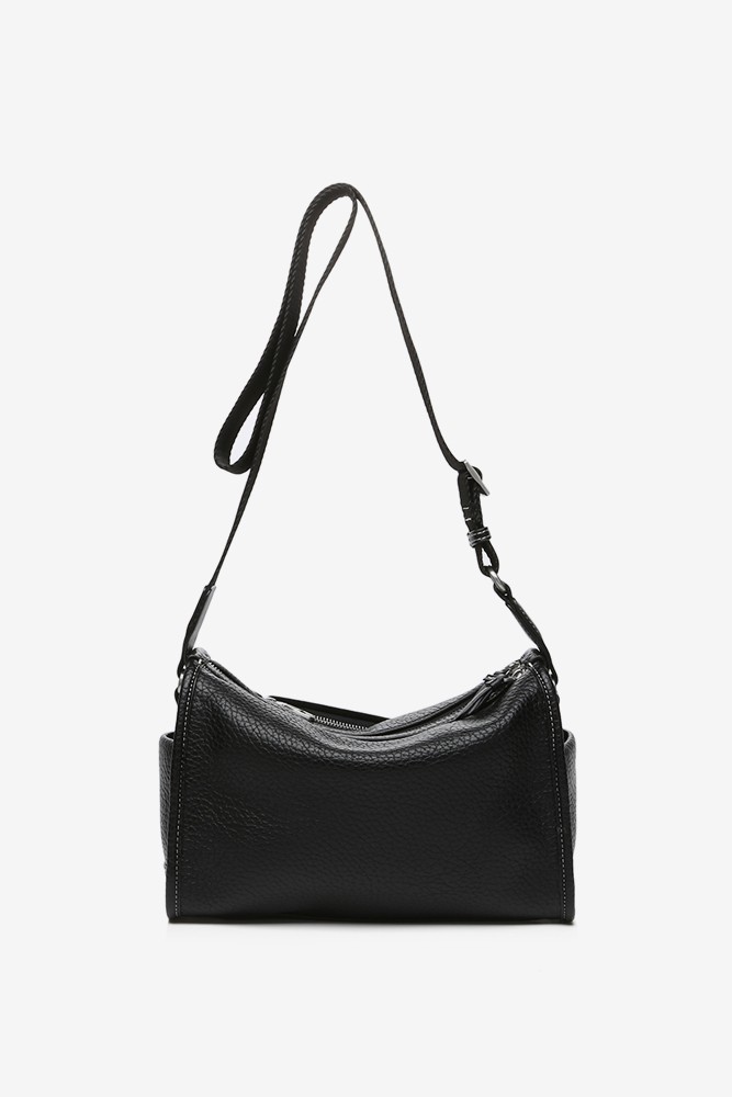 Abbacino Bandolera En Materiales Reciclados Negra