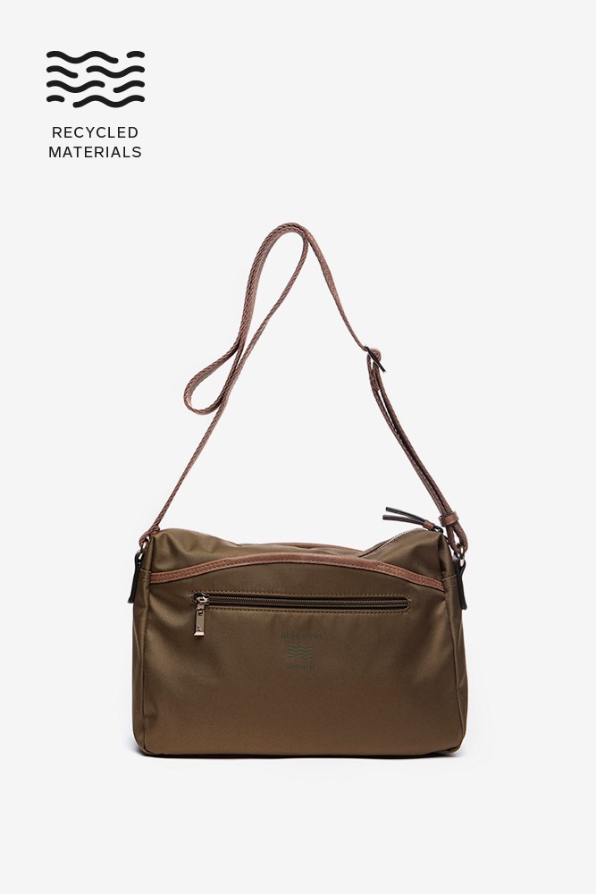 Abbacino Bandolera En Materiales Reciclados Verde