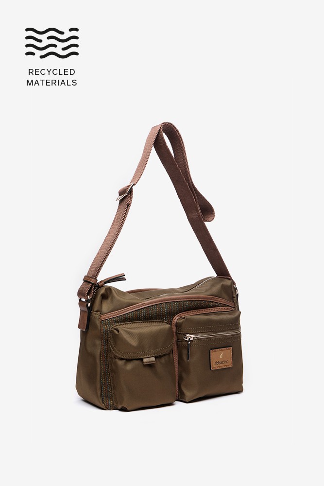 Abbacino Bandolera En Materiales Reciclados Verde