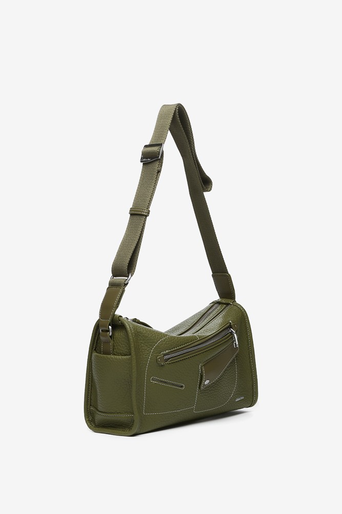 Abbacino Bandolera en materiales reciclados verde