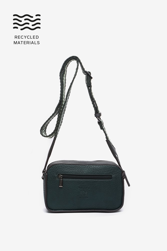Abbacino Bandolera En Materiales Reciclados Verde