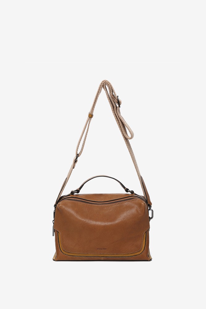 Abbacino Bandolera En Piel Cognac