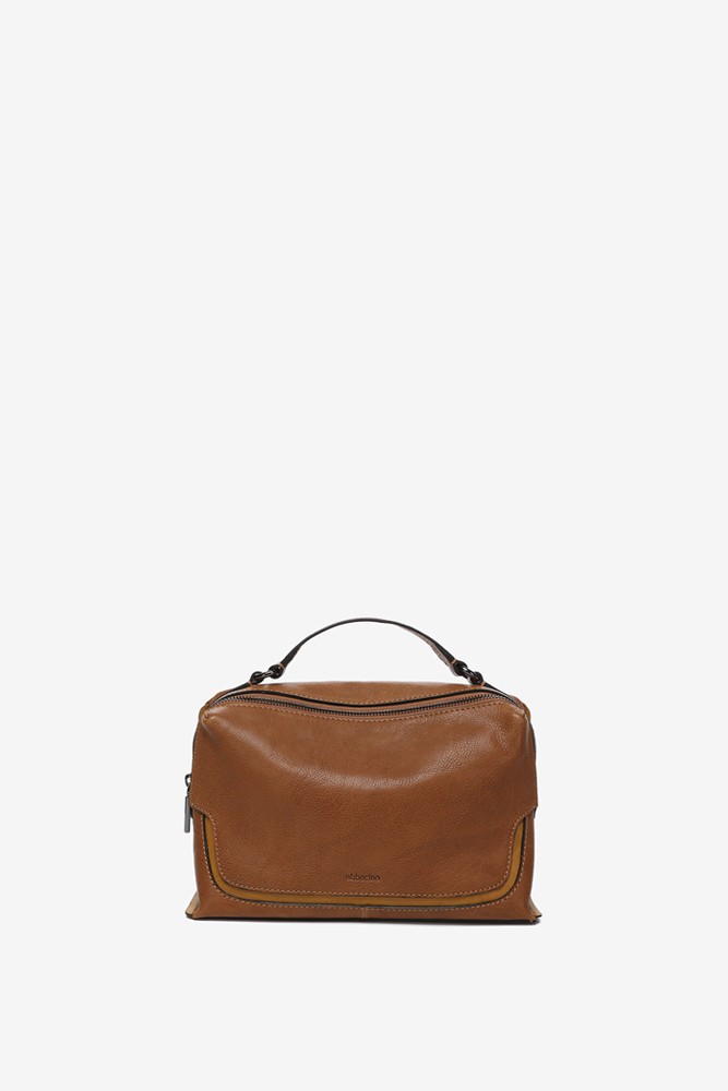 Abbacino Bandolera En Piel Cognac