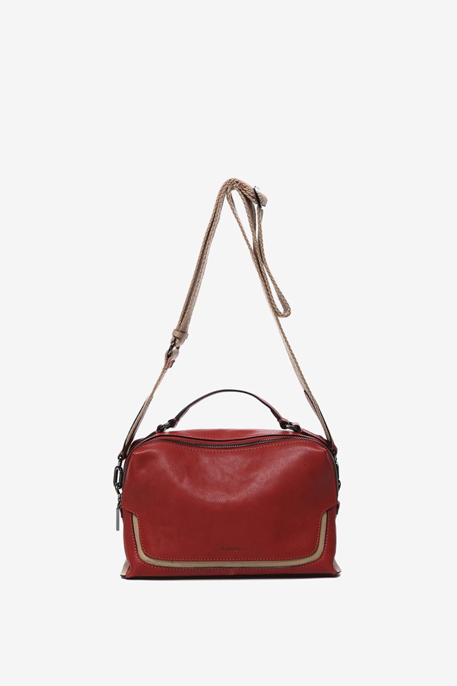 Abbacino Bandolera En Piel Roja