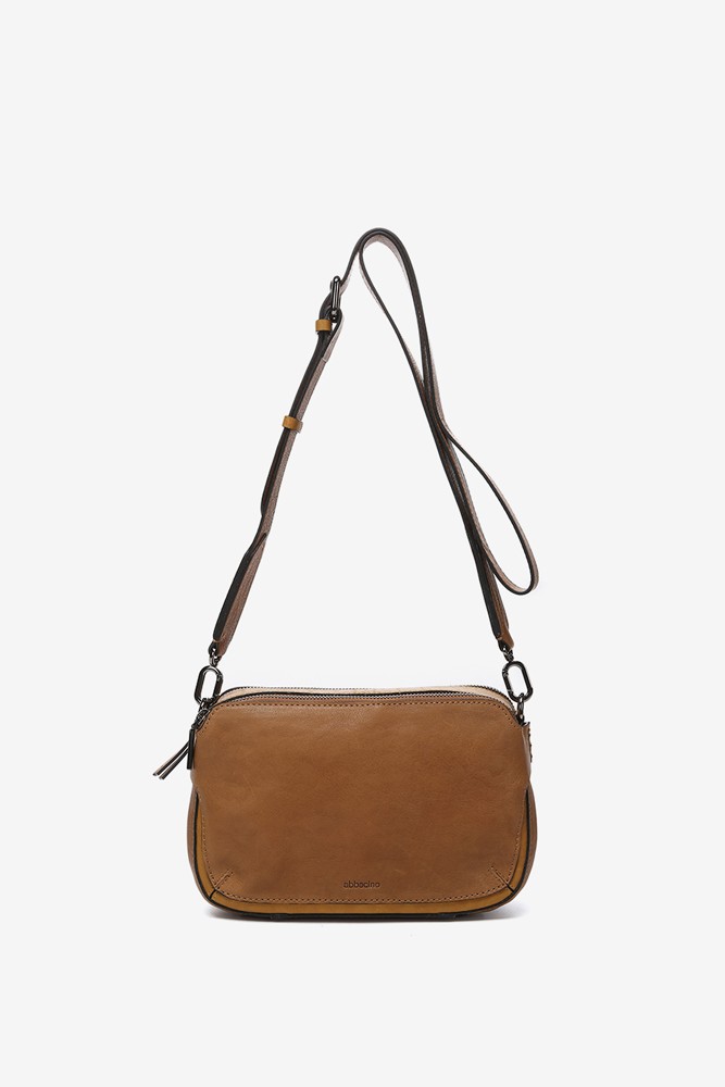 Abbacino Bandolera Mini En Piel Cognac