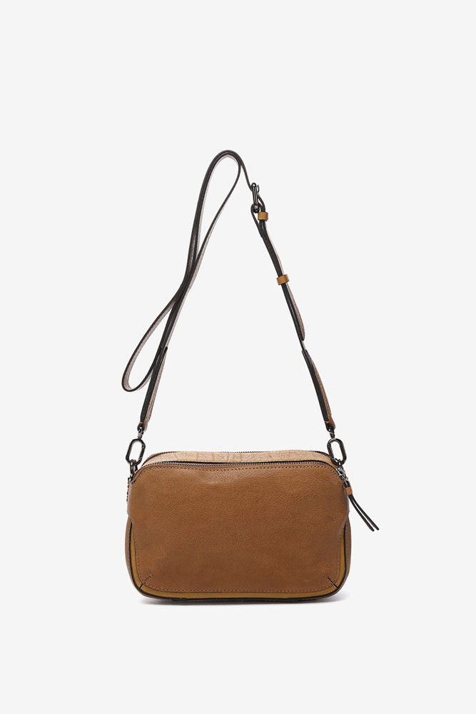 Abbacino Bandolera Mini En Piel Cognac