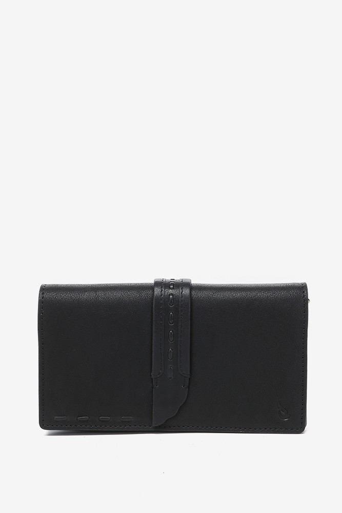 Abbacino Bandolera Mini En Piel Negra