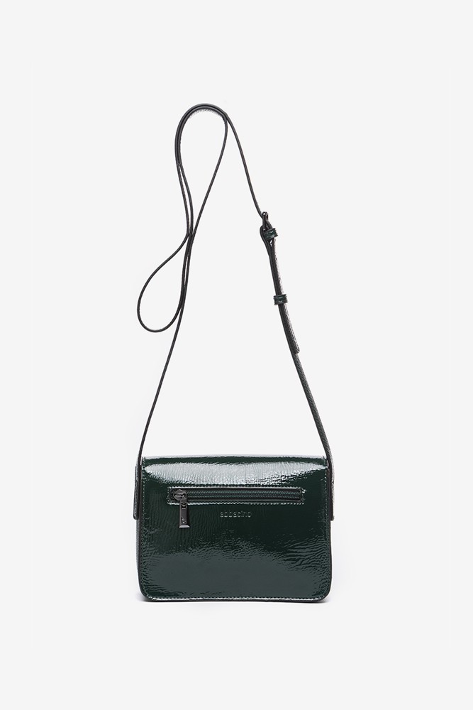 Abbacino Bandolera Pequeña De Charol En Verde