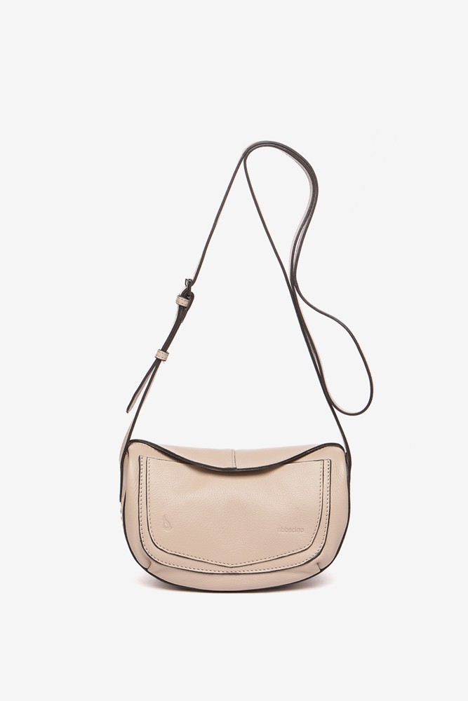 Abbacino Bandolera Pequeña De Piel En Beige