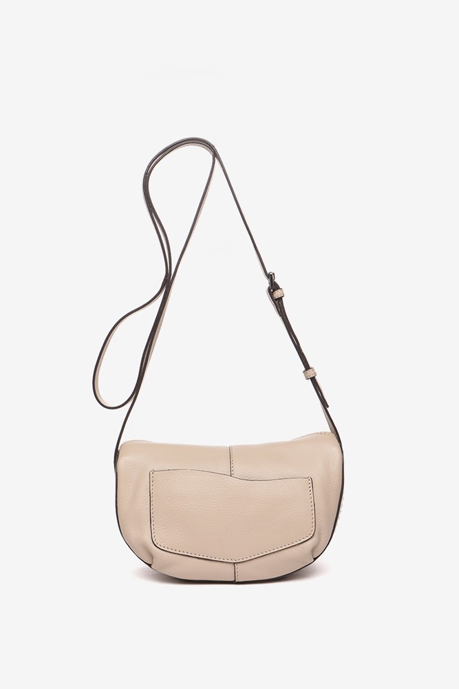 Abbacino Bandolera Pequeña De Piel En Beige