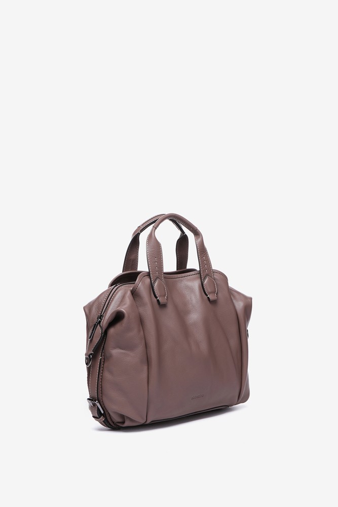 Abbacino Bolso bowling en piel taupe