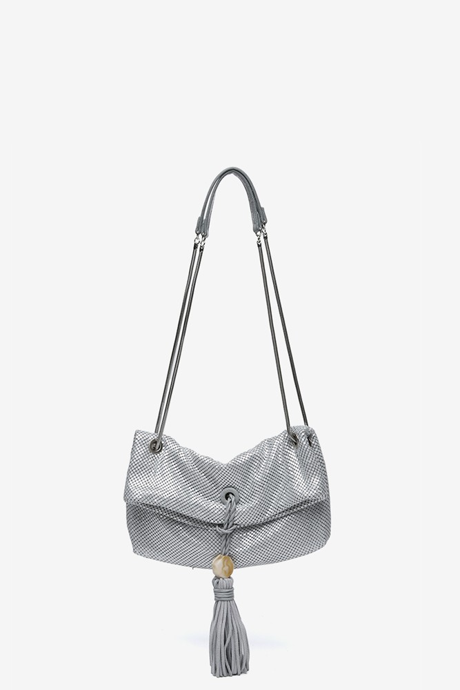 Abbacino Bolso De Fiesta En Malla Metálica Blanca