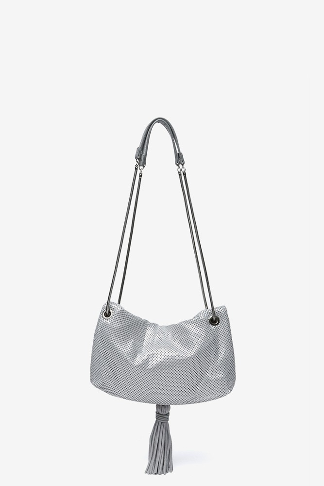 Abbacino Bolso De Fiesta En Malla Metálica Blanca