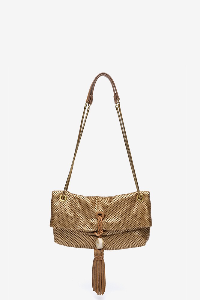 Abbacino Bolso De Fiesta En Malla Metálica Dorada