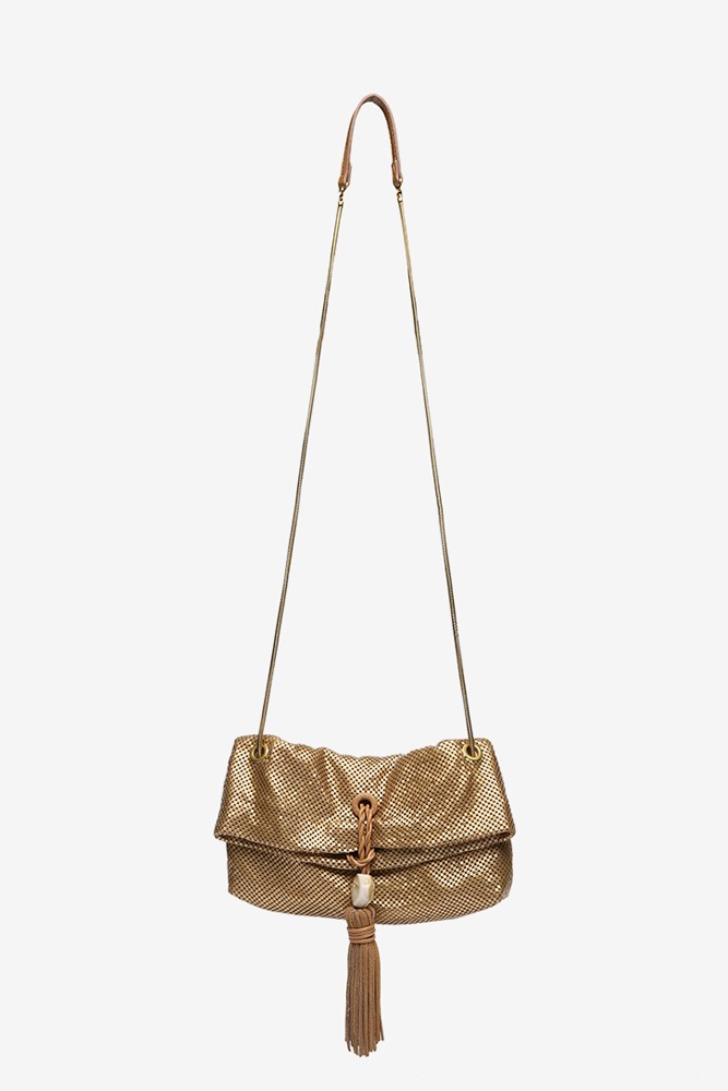 Abbacino Bolso De Fiesta En Malla Metálica Dorada