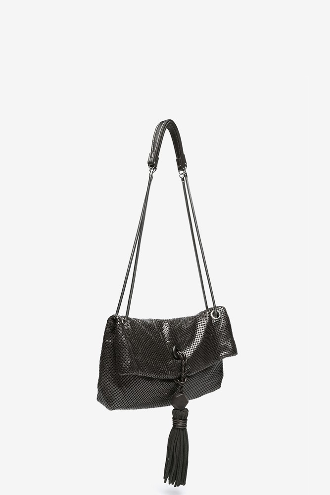 Abbacino Bolso de fiesta en malla metálica plata