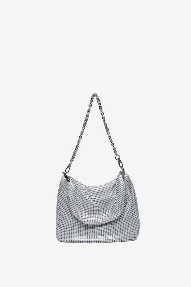 Abbacino Bolso De Hombro En Malla Metálica Blanca