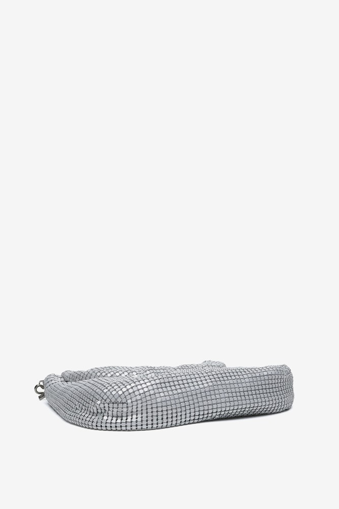 Abbacino Bolso De Hombro En Malla Metálica Blanca