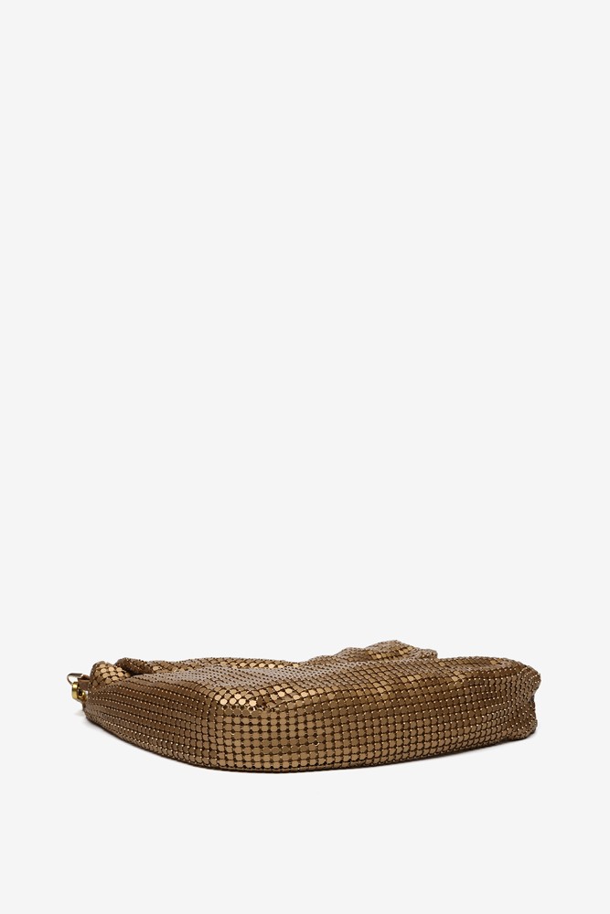 Abbacino Bolso De Hombro En Malla Metálica Dorada