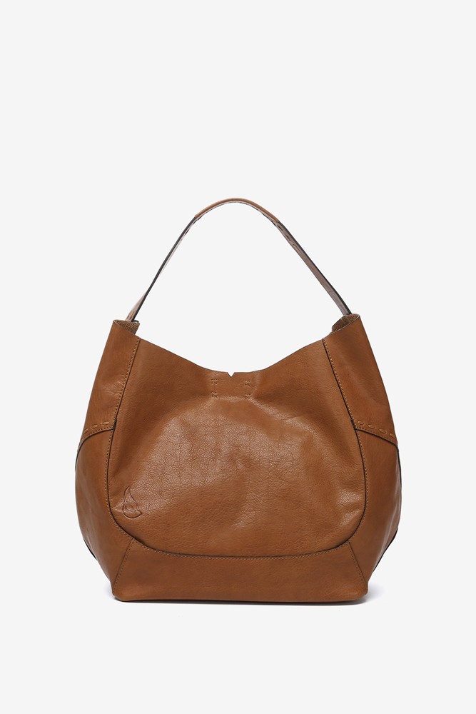 Abbacino Bolso De Hombro En Piel Cognac