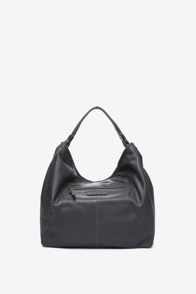 Abbacino Bolso De Hombro En Piel Gris