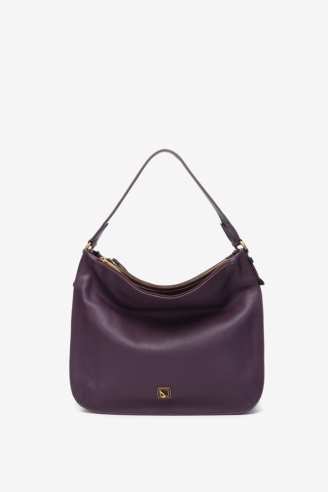 Abbacino Bolso De Hombro En Piel Morada