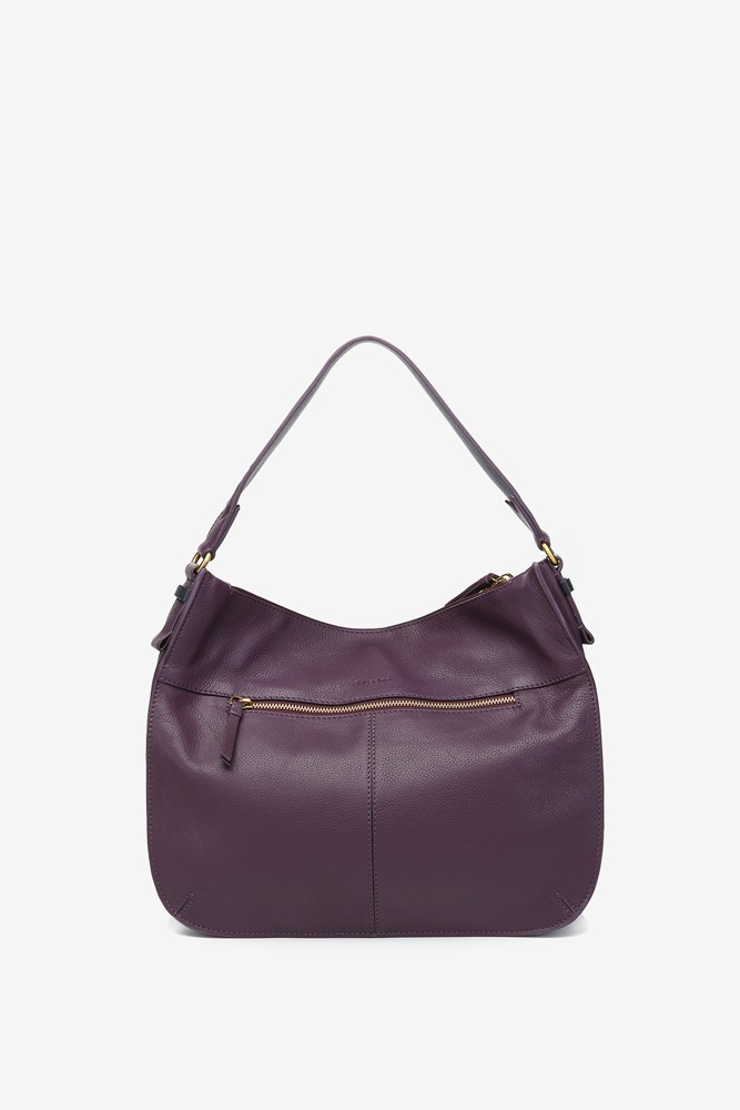 Abbacino Bolso De Hombro En Piel Morada