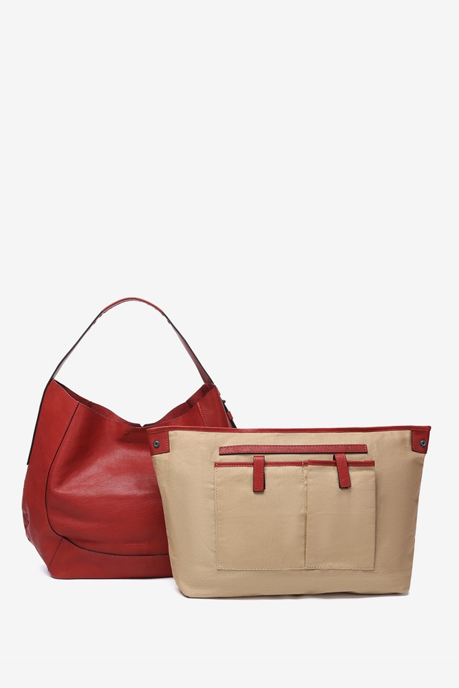 Abbacino Bolso De Hombro En Piel Roja