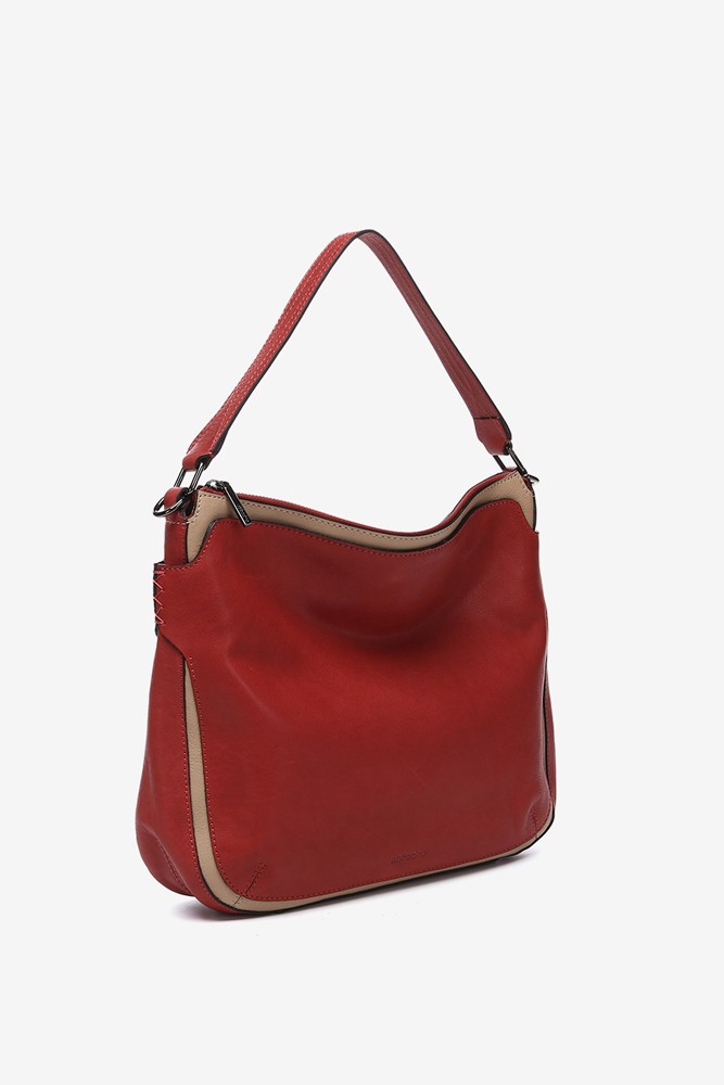 Abbacino Bolso De Hombro En Piel Roja