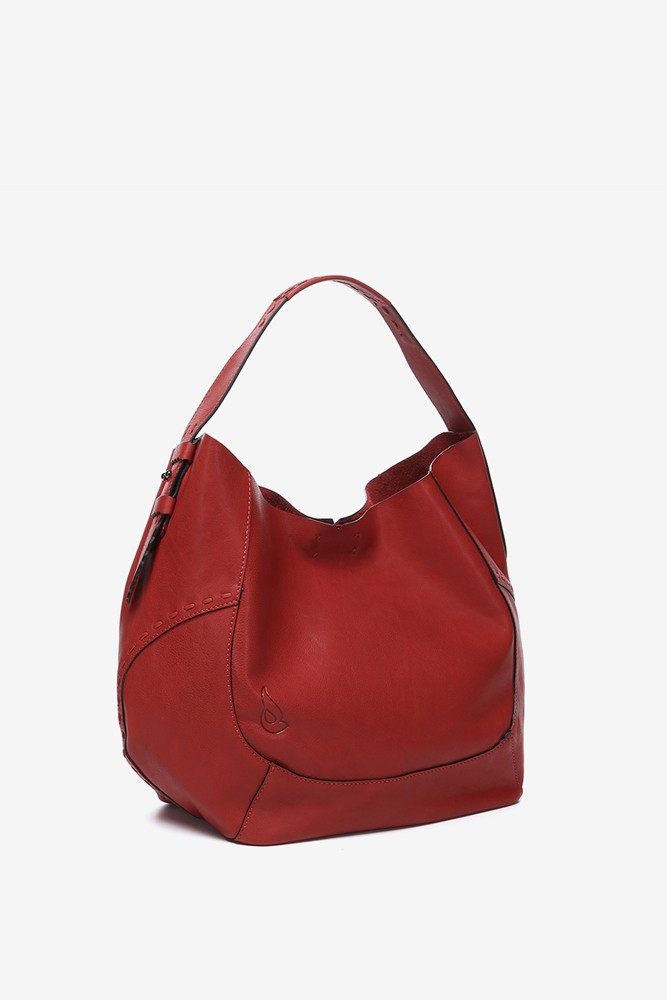 Abbacino Bolso de hombro en piel roja