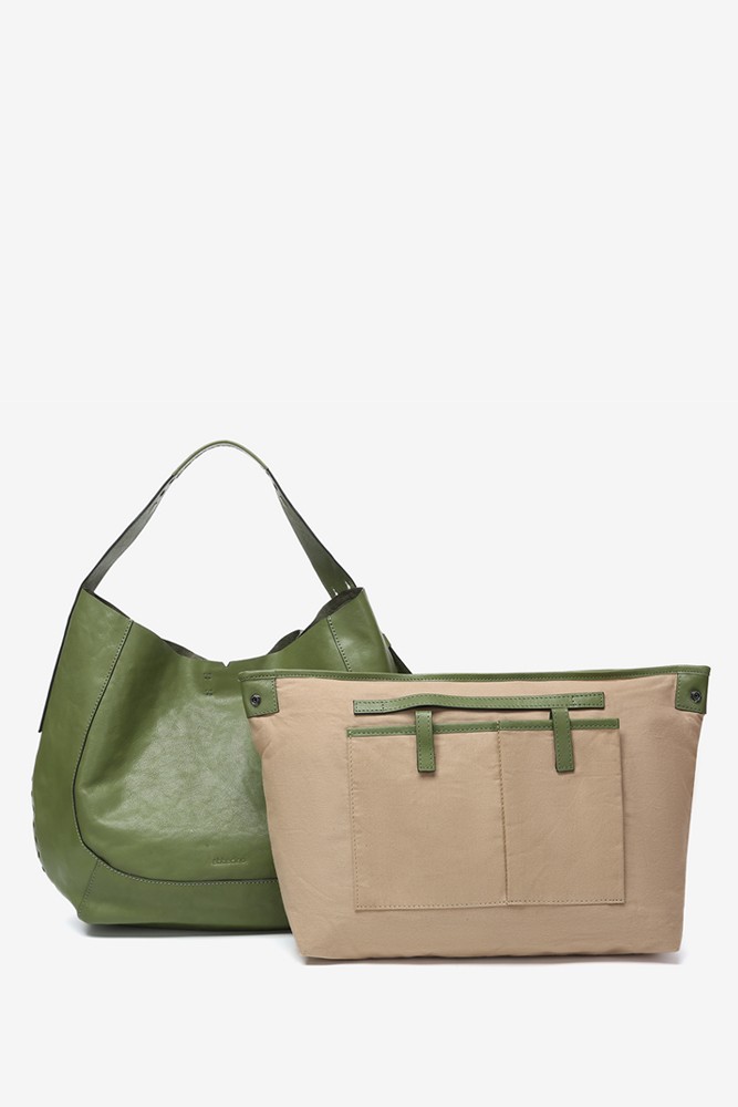 Abbacino Bolso De Hombro En Piel Verde