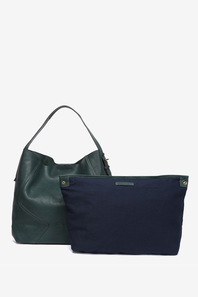 Abbacino Bolso De Hombro En Piel Verde